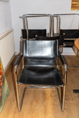 Lederstühle schwarz für Büro oder Esstisch Bild 2