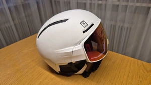 Salomon Skihelm mit Visier Spitzenmodell Driver Prime Sigma Photo Mips Visor, Gr. M, weiß Bild 3