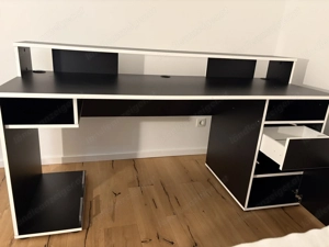 Novel GAMINGTISCH 170 65 92 cm in Schwarz, Weiß Bild 2