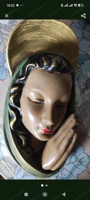 Verkaufe im Auftrag eine Maria Wandmaske Gmundner Keramik Keine Absplitterungen.
