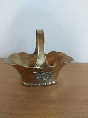 Vintage Messing Henkelkorb Bild 2