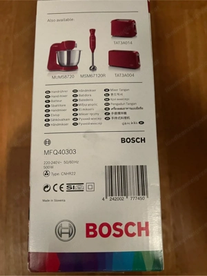 Bosch Styline 500W rot, Handmixer, Mixer, NEU Bild 3