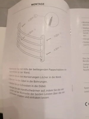 Elektrischer Handtuch Heizkörper, weiß, neu Bild 4