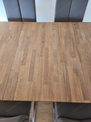Vollholztisch Eiche inkl. Stühle Bild 4