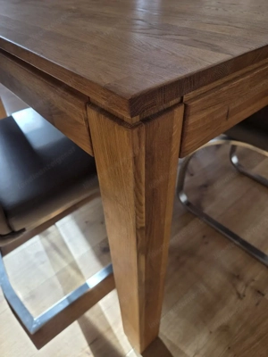 Vollholztisch Eiche inkl. Stühle Bild 2