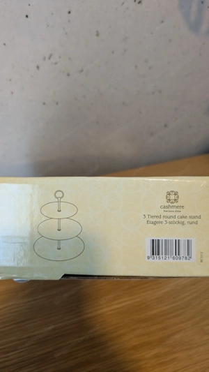 Étag re 3-stöckig Porzellan weiß Bild 2