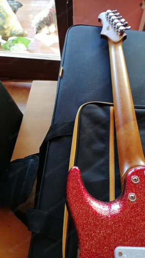 JET Guitars JS-500 Ebony, Red Sparkle Bild 5