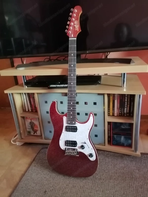 JET Guitars JS-500 Ebony, Red Sparkle Bild 10