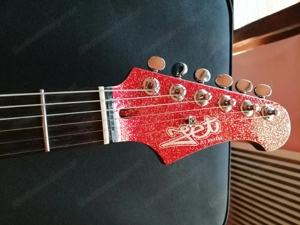 JET Guitars JS-500 Ebony, Red Sparkle Bild 3