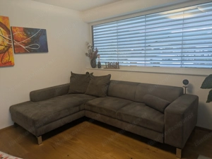 Ecksofa in elefantengrau vom Möbelhaus Weiler Möbel