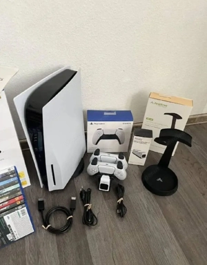 PlayStation 5 Disc Edition 825GB+Headset+19Spielen+2Controller Bild 4