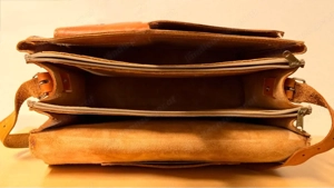 Lederschultasche mit Schultergurt Bild 2