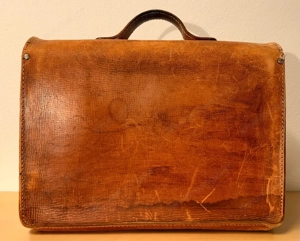 Lederschultasche mit Schultergurt Bild 3