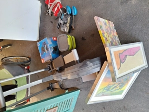 Haushaltsauflösung Flohmarkt Tiefkühler Kühlschrank Weinregal Fernseher Stepper Kettenschleifgerät