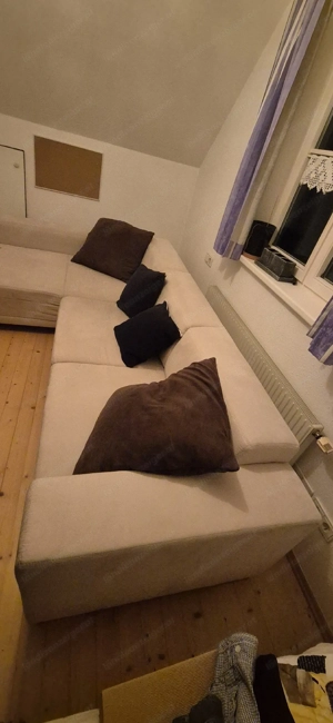 L Couch beige Bild 3