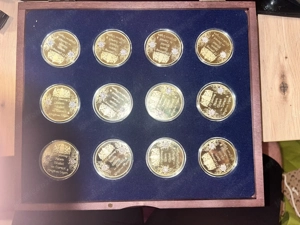 Vergoldete Münzen Sammlung  Bild 3