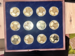 Vergoldete Münzen Sammlung  Bild 2