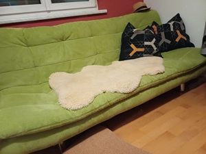 Sofa, Schlafcouch 2x1,2 m in apfelgrün 