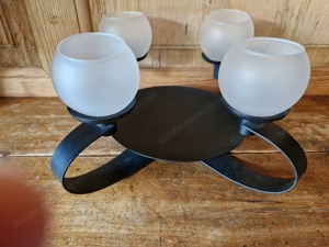 Kerzenhalter "Adventszeit" mit Aufsätzen von Partylite mit Aufsätze