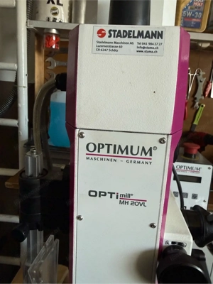 Optimum OPTImill MH 20VL Fräsmaschine   Top Zustand   inkl. Zubehör Bild 3