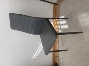 4x Stühle Grau moderner Look Bild 3