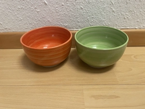 17 Teile - Geschirrset Grün Orange Bild 2