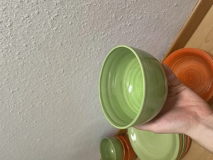 17 Teile - Geschirrset Grün Orange Bild 4