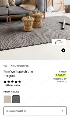 Woll-Teppich (230 x 160cm) Bild 3