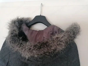 Wintermantel - Damen, dunkelgrau Gr. 34 36 Bild 4