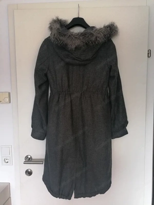 Wintermantel - Damen, dunkelgrau Gr. 34 36 Bild 3