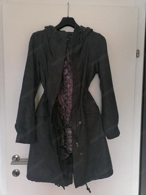 Wintermantel - Damen, dunkelgrau Gr. 34 36 Bild 8