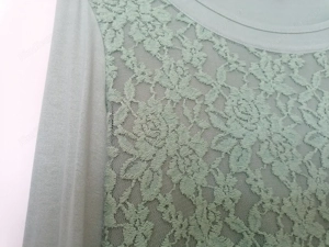 Langarm-Shirt   Bluse mit Stickmuster   Damen, türkis, Gr. S Bild 4