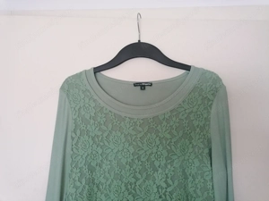 Langarm-Shirt   Bluse mit Stickmuster   Damen, türkis, Gr. S Bild 3