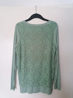 Langarm-Shirt   Bluse mit Stickmuster   Damen, türkis, Gr. S Bild 2
