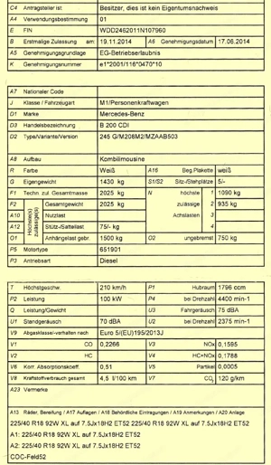 Mercedes Benz B200   AHK Panorama Automatik  Leder 8-fach bereift  Bild 8