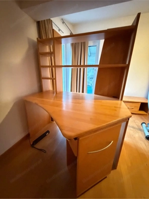 Schreibtisch Kinderzimmer Buche MASSIV Bild 2