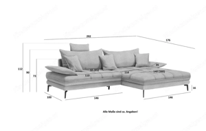 Ecksofa Webstoff neuwertig 