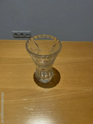 Geschliffene Kristallglas-Vase   Dekorative Glasvase Bild 2