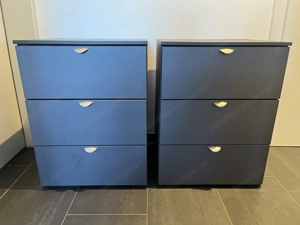 Paar dunkelgraue Nachttische Bild 2