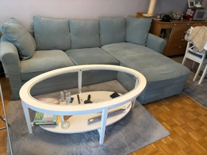 Couch mit Glastisch Bild 3