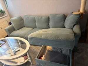 Couch mit Glastisch Bild 2