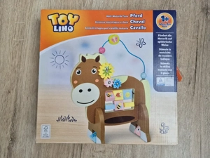 Toy Lino Holz-Motorik-Tier "Pferd" - Lernspielzeug ab 1 Jahr (OVP)