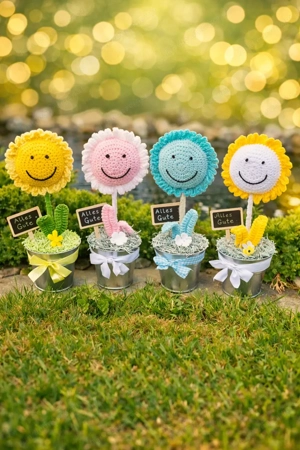    Blume Geschenkidee gehäkelt   