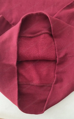 Teddy-Hoodie, weinrot-schwarz, Gr. S  M Bild 5