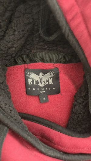 Teddy-Hoodie, weinrot-schwarz, Gr. S  M Bild 4