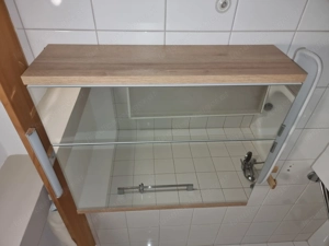 Modernes Bad-Set: Spiegelschrank m. LED & Unterschrank Bild 2