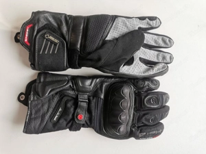 2 in 1 Leder-Goretex Motorrad-Touren Handschuhe Held Gr.12