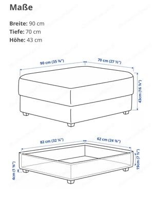 Ikea Kivik 3er Sofa inkl. Hocker Bild 4