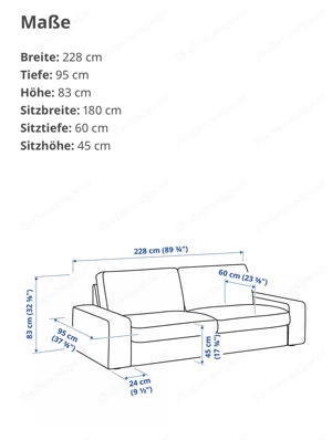 Ikea Kivik 3er Sofa inkl. Hocker Bild 5