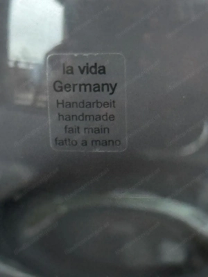 Große Kugelvase Glas - La Vida Germany - 22 cm - Handarbeit - wie neu Bild 4